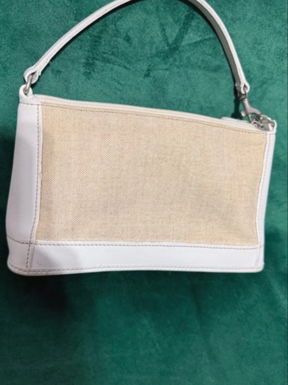 Coach White and Beige Canvas Shoulder Bag - Women